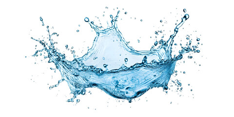 Obraz premium Illustration Of Blue Water Splash Isolated On A Black Background