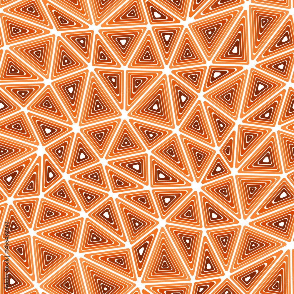 Poster triangular pattern background. medium triangles size. multiple repeated inner triangles. single colo