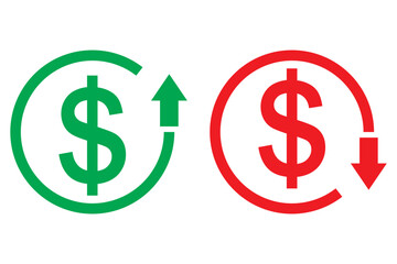 Cost reduction icon vector. 