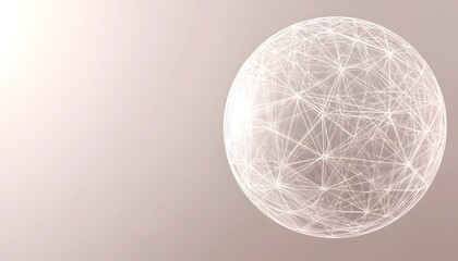 Abstract Sphere Network Design White Lines