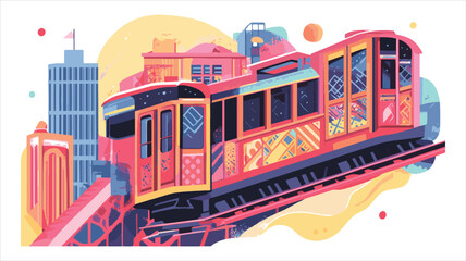 retro city background