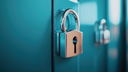 A secure file cabinet with confidential documents and locks symbolizing privacy.