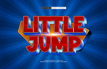 little jump editable text effect with a play and game text effect