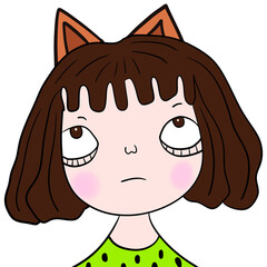 Confused girl Untitled Artwork