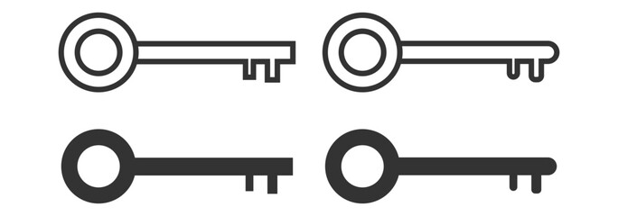 Key icon set. Key vector icon. Key symbol 2