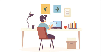 businessman working on his laptop