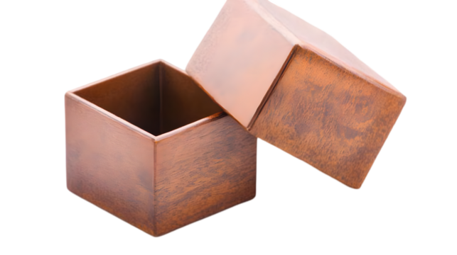 Isolated Bronze Cubes With Geometric Design And Metallic Texture Background