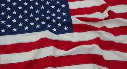 Obraz premium American Flag with Red Stripes and White Stars