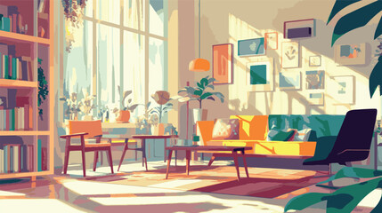 colorful dining room