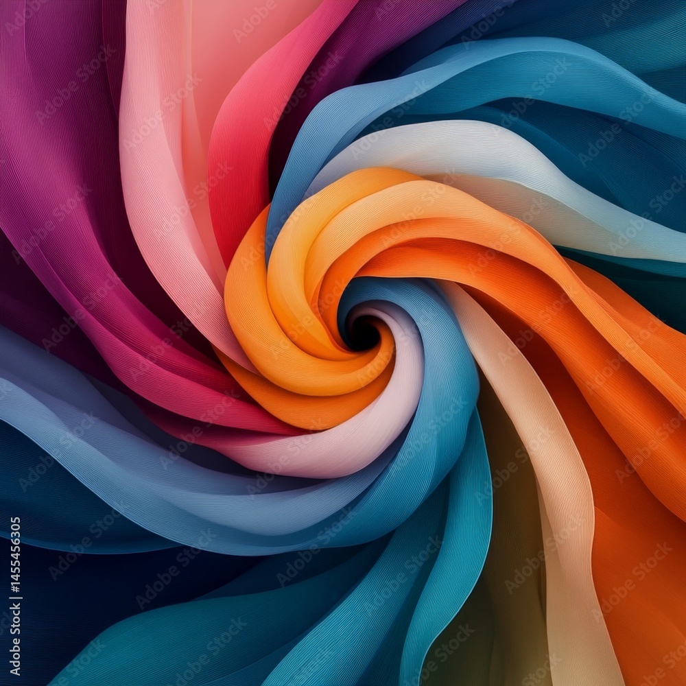 Poster colorful abstract swirl representing deep learning algorithm concept