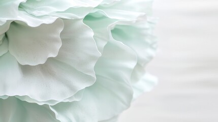 Fototapeta premium Delicate Mint Green Floral Petals with Soft Textures and Patterns