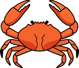 King Crab Vector Art with Gradient Colors and Realistic Shading