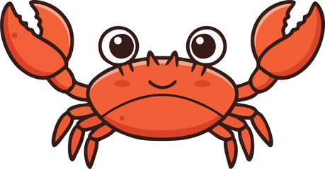 Colorful King Crab Vector with Full Body Detail for Ocean Animal Graphics