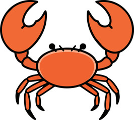 Dynamic King Crab Vector Illustration with Motion Lines for Action Effects