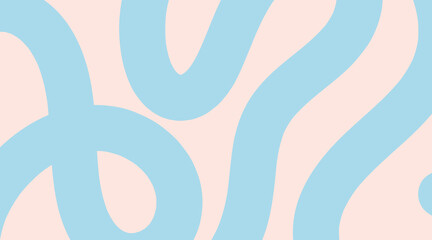 Abstract background with blue color line shapes on a soft pink background, dynamic and playful pattern. curves of movement, fluidity. modern and minimalist with a vibrant yet calming vibe