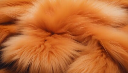 Close-up of an orange fox fur blanket, highlighting its smooth texture and seamless pattern, perfect for summer