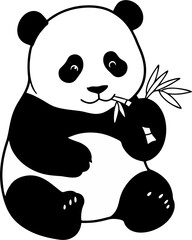 Minimalist Panda Vector Logo Design for Eco-Friendly and Nature Brands