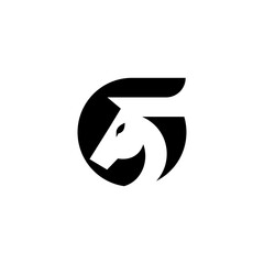 letter G horse logo