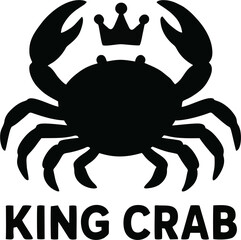 Red King Crab Vector Isolated on White Background for Seafood Menu Design