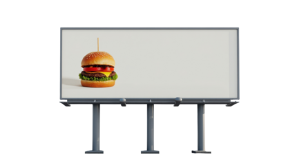 National burger day celebration food billboard urban environment visual marketing perspective