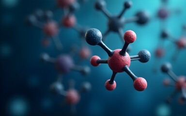 Abstract structure molecules or atom for science or medical background. High quality