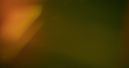 Defocused old film. Abstract overlay. Golden yellow green colorful gradient optical lens flare...