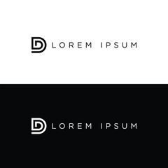 D logo icon vector