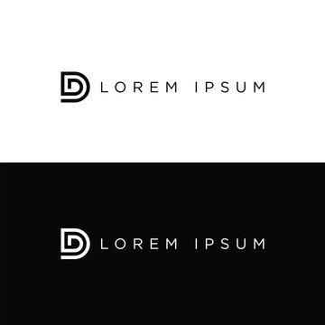 D logo icon vector