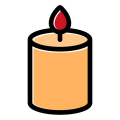 illustration of burning candle