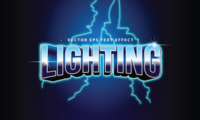 lighting light text effect illustration