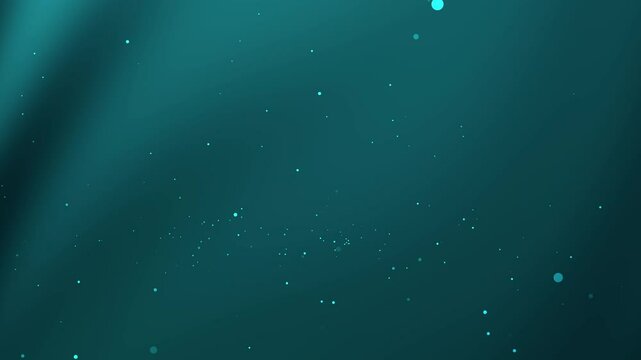 teal glitter background with white motion ice dots effect for a sparkling backdrop. dark teal background footage Perfect for festive designs, invitations, greeting cards, posters, or social media.