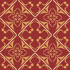 Seamless ceramic tile pattern with traditional Moroccan motifs, perfect for backgrounds, wallpapers and textile print