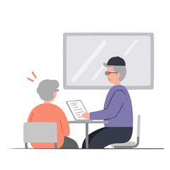 Fototapeta premium Senior person attending seminar - engaged elderly participant listening attentively to speaker while taking notes, atmosphere of learning and intellectual growth.