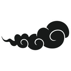 Chinese Cloud Ornament. Flat Vector Illustration.