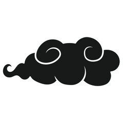 Chinese Cloud Ornament. Flat Vector Illustration.