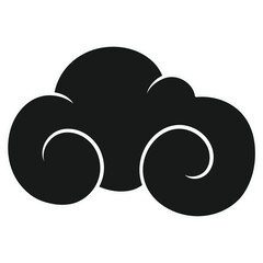 Chinese Cloud Ornament. Flat Vector Illustration.
