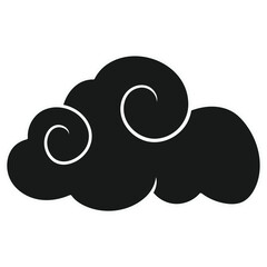 Chinese Cloud Ornament. Flat Vector Illustration.