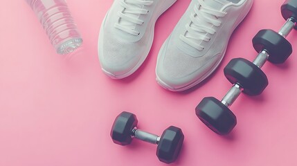 baby shoes on pink background