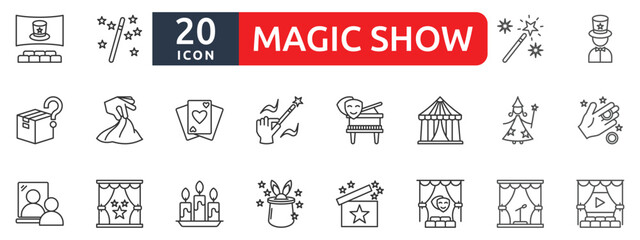 Magic show icon sheet