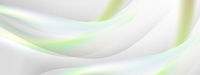 Abstract soft white and green background suitable for spa brochures, wellness websites, calm social media posts, and tranquil meditation apps.