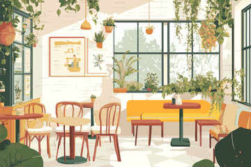 dining room interior with sunlight