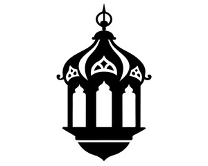 Islamic Lamp Vector & Tire Silhouette SVG Design | Vector Clipart