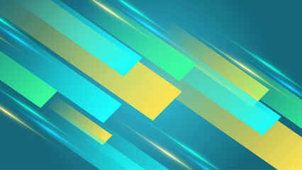 Bright teal blue yellow and green shapes ideal for modern graphic design projects, web backgrounds, branding materials, and contemporary art prints.