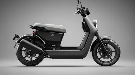 Obraz premium A sleek electric scooter showcasing modern design and sustainable transport.