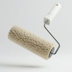 Obraz premium paint roller head on a solid white background