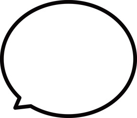 左下に尻尾、もしくは吹き出し口があるシンプルな丸みを帯びたふきだし。