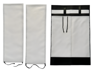 Minimalist White Banner Design On Black Background Isolated Illustration