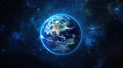 Obraz premium The Globe. Planet Earth in Space with Blue Ocean and Continents
