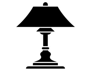 Table Lamp Silhouette SVG | Modern Lamp Vector Illustration