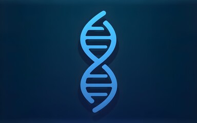 DNA Strand Icon Representing Genetic Engineering and Biotechnology. High quality